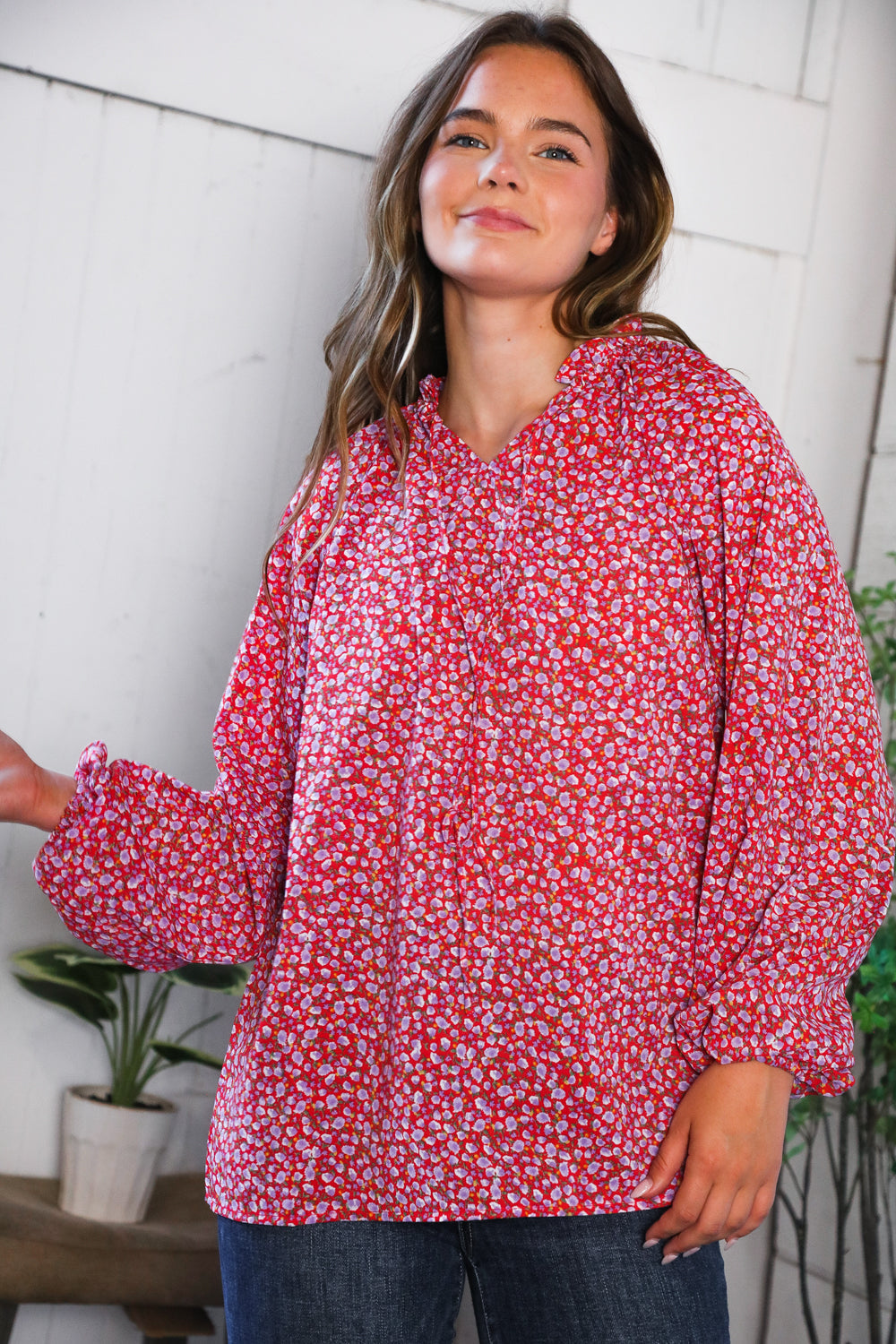 Poppy Daydream Floral Woven Blouse